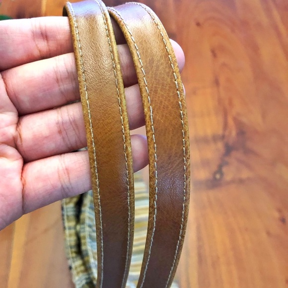 ALDO Y2K Multicolored Strips Corduroy Neutral Tone Festival Roomy Shoulder Bag - Picture 6 of 12